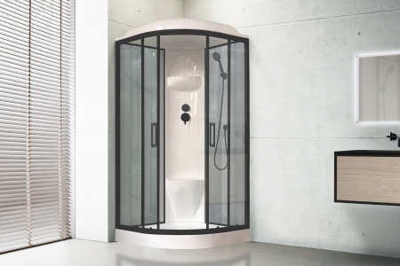 Фото душевая кабина royal bath нк rb90hk6-gt-bl 90x90 см