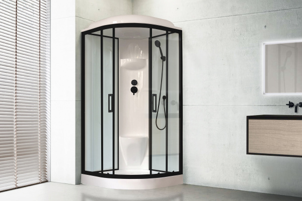 Фото душевая кабина royal bath нк rb90hk6-wt-bl 90x90 см