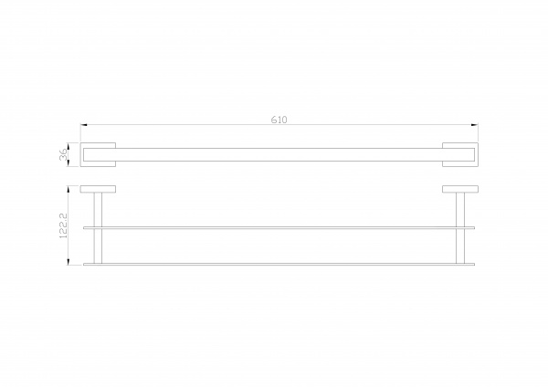 Фото полотенцедержатель двойной wonzon & woghand цвет: хром ww-9711-60cm