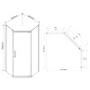 Фото душевой уголок vincea stresa 100x100 см vsp-1s100ch