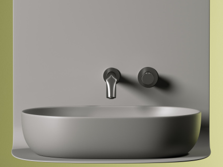Фото раковина накладная ceramicanova element 60 см, цвет: антрацит cn6047mh