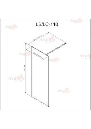 Фото душевая стенка avacan lb 110