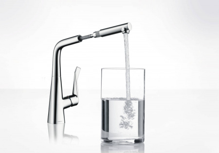 Фото смеситель для кухни hansgrohe metris 14821800