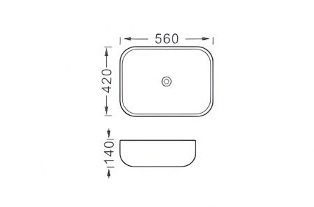 Фото раковина накладная акватек 56 см aq5526-mw