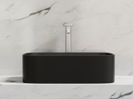 Фото раковина накладная ceramicanova element 50.5 см, цвет: черный cn6052mb