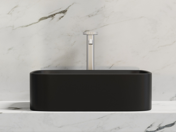 Фото раковина накладная ceramicanova element 50.5 см, цвет: черный cn6052mb