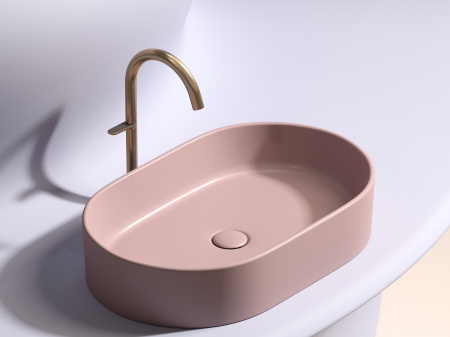 Фото раковина накладная ceramicanova element 60.8 см, цвет: розовый cn6048mp