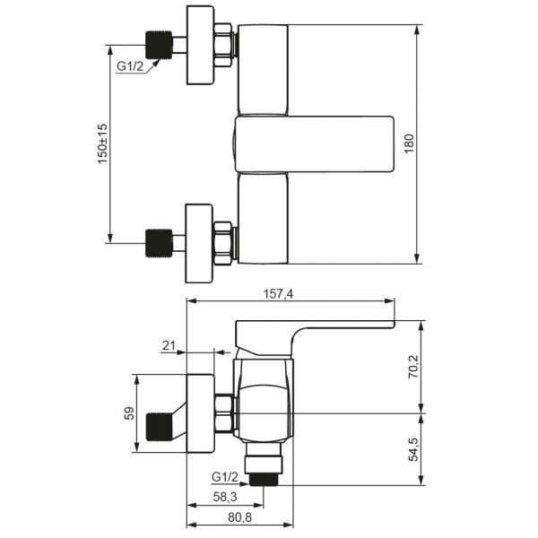 Фото смеситель для душа damixa gala 532000300