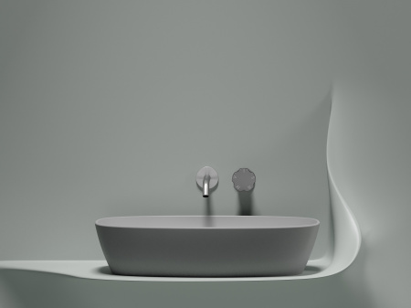 Фото раковина накладная ceramicanova element 60 см, цвет: серый cn6049msg