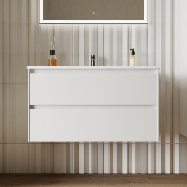 Фото тумба под раковину sancos cento 90 см, цвет: белый глянец cn90w