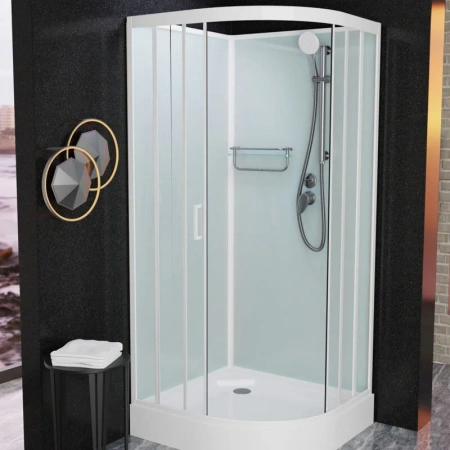 Фото душевая кабина frank f409 white 90x90 см 4090909