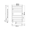 Фото электрический полотенцесушитель indigo oktava slim 80/50  lсloks3e80-50gfmrt